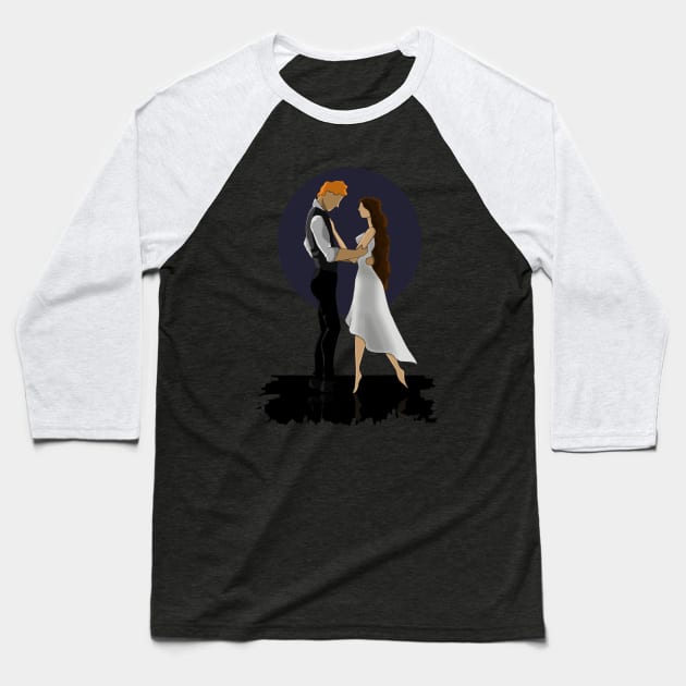 DANCING UNDER THE LIGHT OF A THOUSAND STARS Baseball T-Shirt by Juanpe